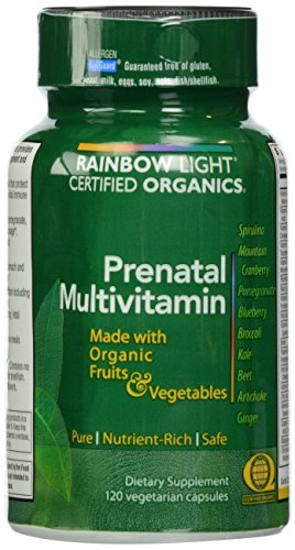 Arco iris luz, Prenatal multivitamínico orgánico, 120-Conde