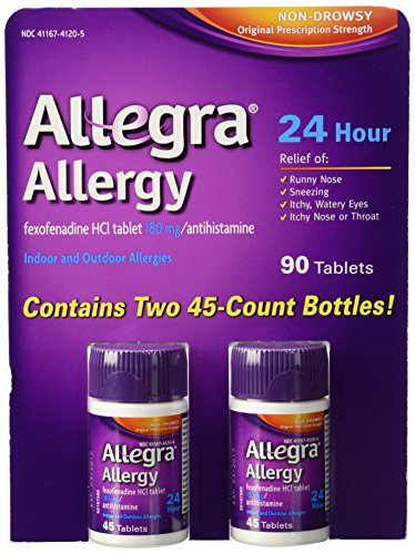 Alergia Allegra - 45 tabletas (180 mg) PACK 2 = 90 tabletas!