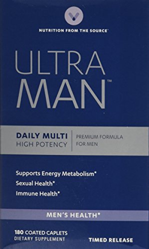 Vitamina mundo Ultra hombre Daily Multi vitaminas, 180 cápsulas