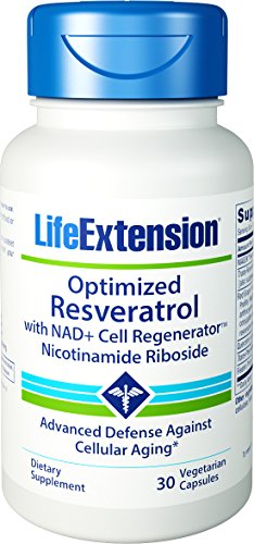 Extensión de vida optimizado Resveratrol con NAD + de la célula regenerador nicotinamida Riboside cápsulas, cuenta 30