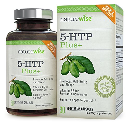 NatureWise 5-HTP con avanzado tiempo de liberación, 200 mg, apoya la supresión de apetito, estado de ánimo, estrés y sueño, contar 30