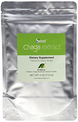 Polvo del extracto de Chaga hongo siberiano - Boost Super antioxidante, apoya el sistema inmunológico (4 onzas)