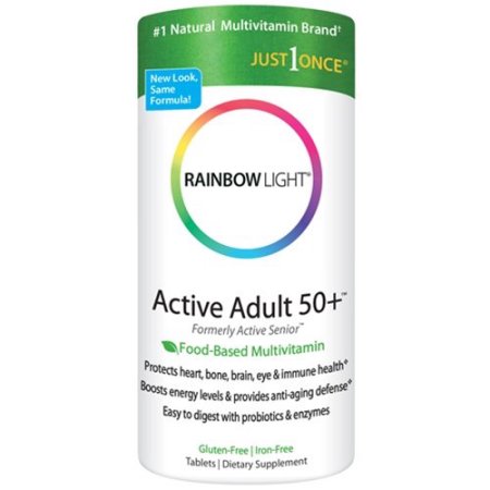 Rainbow Light activo de adultos mayores de 50 años de multivitaminas 50 tabletas