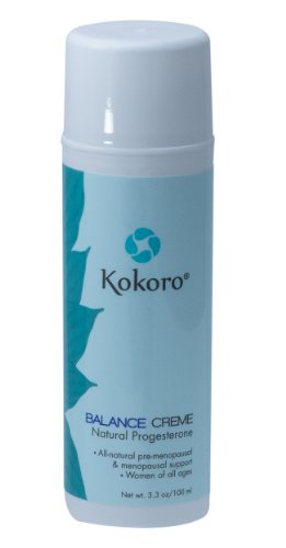 Kokoro Natural progesterona Balance crema para las mujeres, bomba de 3.3 oz
