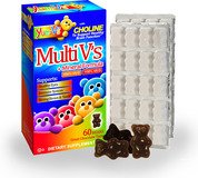 Multi v Plus Chocolate con leche fórmula multi-mineral - 60 osos yum V