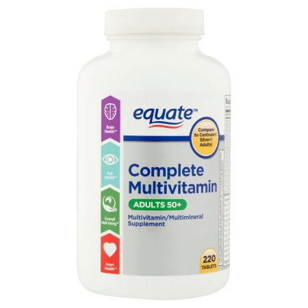equate multivitaminas maduro A Thru Z mayores de 50 años Suplemento Tablets dietética - 220 Ct