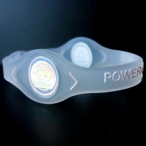 Power Balance pulsera de silicona pulsera (Color: claro; Tamaño: M)