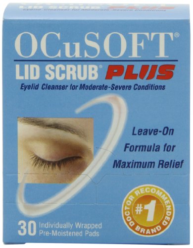 OCuSOFT tapa Scrub Plus, pastillas previamente humedecidos, cuenta 30