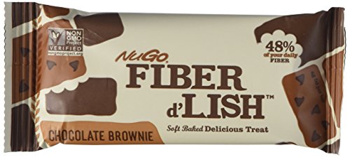 Lish NuGO fibra nutricional barra de Brownie de Chocolate, cuenta 16