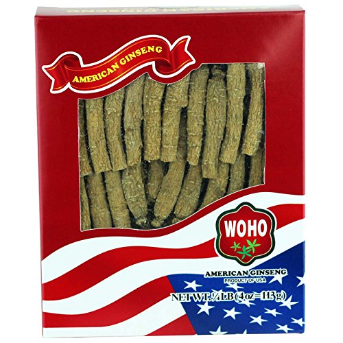 WOHO Ginseng americano #133.4 medio corto pequeño 4oz caja