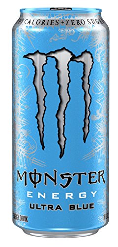 Monster Energy bebida, azul Ultra, 16 onzas (paquete de 24)