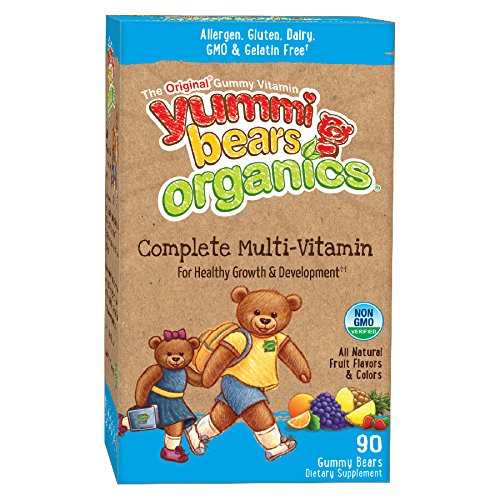 Yummi osos orgánicos multivitamínico para niños 90 osos Gummy