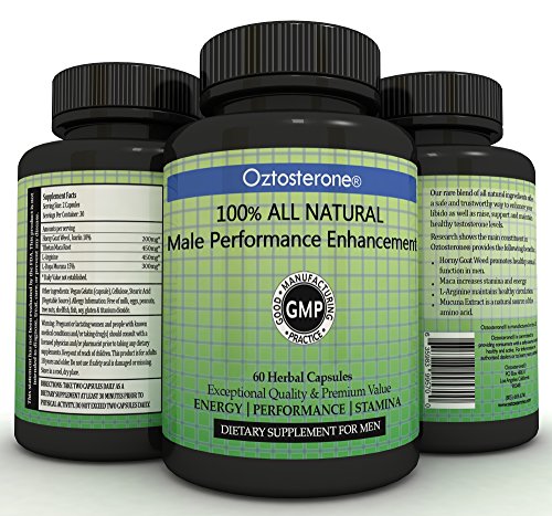 Oztosterone ® masculino rendimiento mejora testosterona para los hombres - todo vegano Natural por la nos cachonda cabra Weed & Maca raíz - 60 cápsulas - aumentar resistencia, energía, pérdida de grasa y crecimiento muscular