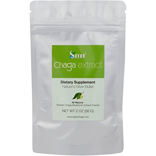 Polvo del extracto de Chaga hongo siberiano - Boost Super antioxidante, apoya el sistema inmune (2 onzas)