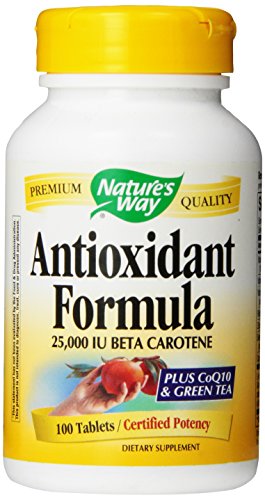 Manera de la naturaleza antioxidante fórmula, 25.000 UI Beta caroteno 100 tabletas (500 mg)