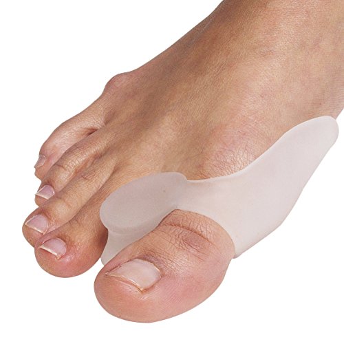 Dr. ROGO juanete alivio 2 dedo gordo protectores para juanetes tratamiento juanete Gel Toe separadores, espaciadores, alisador y separador para una perfecta alineación del dedo del pie y juanete alivio del dolor