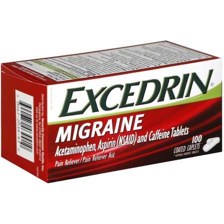 3 Pack - Excedrin Migraine Pain Reliever Tablets 100 ea