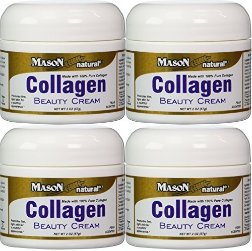 Colágeno crema de belleza elaborado con 100% colágeno puro promueve firmemente la piel mejora el tarro de 2 OZ. de firmeza piel PACK de 4 por Mason vitaminas