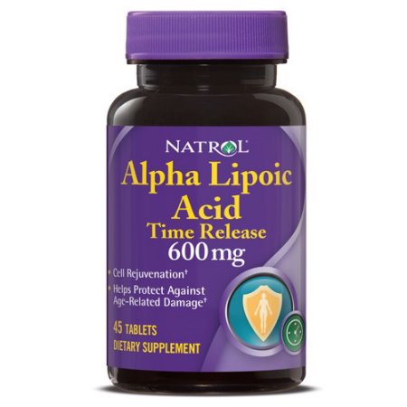 Natrol ácido alfa-lipoico tiempo de desbloqueo 600 mg Comprimidos 45 Ct