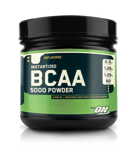 La nutrición óptima hecho instantáneo BCAA 5000 mg en polvo, sin sabor, 345g