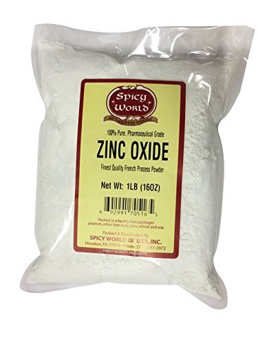 Óxido de Zinc del mundo picante 1 libra bolsa - no NANO - 100% puro grado farmacéutico - perfecto para protección solar