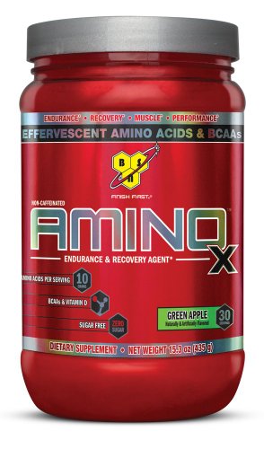 AMINO X de BSN - manzana verde, 15,3 onzas, 30 porciones