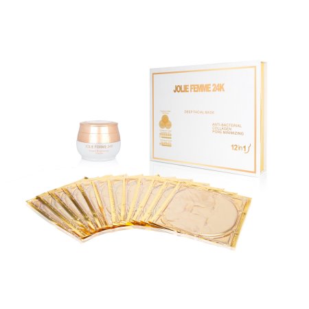 Radiant Glow Antienvejecimiento máscara de colágeno y oxígeno Set Crema - 24K profunda máscara facial (colágeno Iluminador 