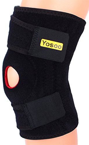 Apoyo Yosoo ajustable neopreno rodillera con rótula abierta básico estabilizador de la rótula soporte y Estabilizadores laterales para entrenamiento