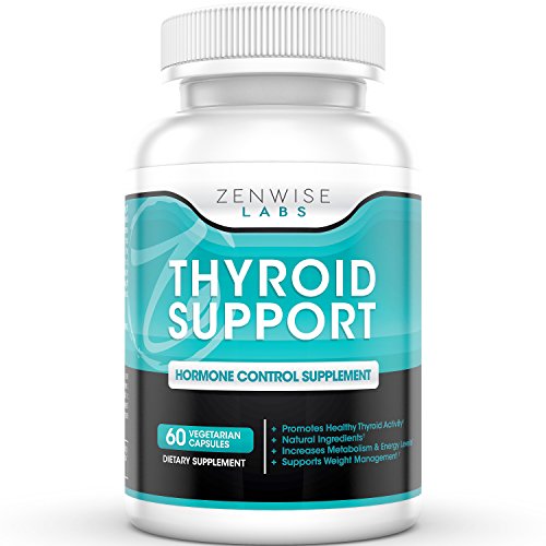 Tiroides ayuda suplementos - para bienestar de tiroides, dieta y pérdida de peso para hombres y mujeres - aumenta energía y metabolismo - con vitamina B12, yodo, Zinc, L-tirosina y Ashwagandha - 60 cápsulas vegetarianas