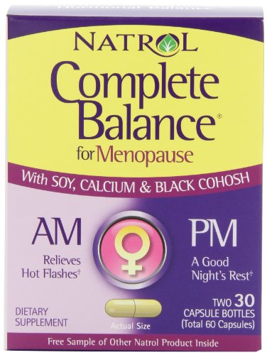 Equilibrio completo de Natrol Alldays. fórmula para la menopausia, dos, 30 botellas de la cápsula