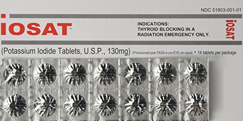 Tabletas de yoduro de potasio USP, 14 comprimidos, 130mg