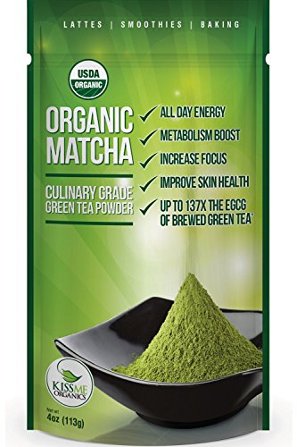 Té verde matcha en polvo - potente antioxidante japonesa orgánica culinaria grado - 113 gramos (4 oz)