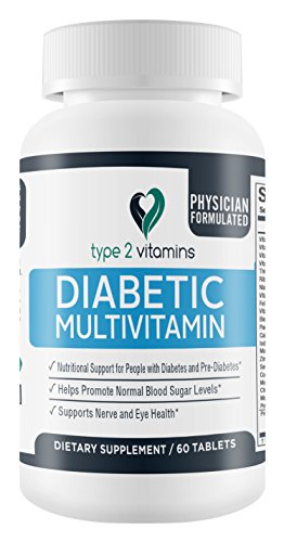 Tipo 2 vitaminas diabetes multivitamínicos - 60 comprimidos - apoyo nutricional para la Diabetes y prediabetes