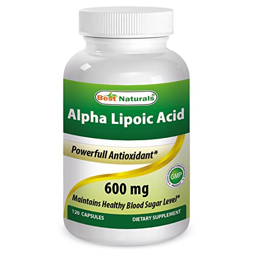 Mejor productos naturales alfa lipoico ácido 600 mg cápsulas, 120 cuenta