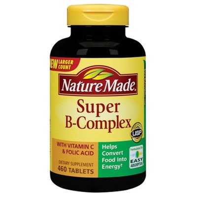 Naturaleza hecha Super B Complex con vitamina C y ácido fólico - cuenta 460