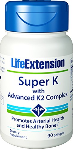 Extensión de vida Super K con avanzada K2 complejo 90 cápsulas