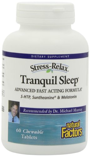Factores naturales Stress-Relax tranquilo dormir comprimidos masticables, 60-Conde