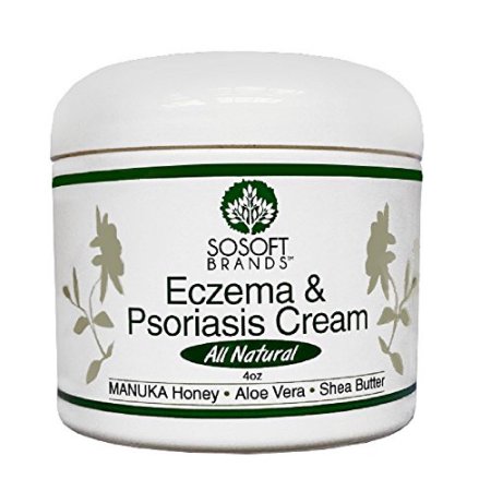  marcas TM eczema y psoriasis crema completamente natural hecho con miel de Manuka aloe vera manteca de karité aceite de coco y