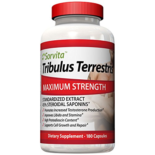 Sorvita Tribulus Terrestris máxima fuerza 1000mg - la producción de testosterona 180 cápsulas