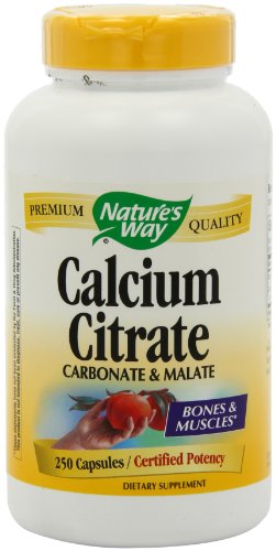 Manera de la naturaleza complejo de citrato de calcio, 250 capsulas