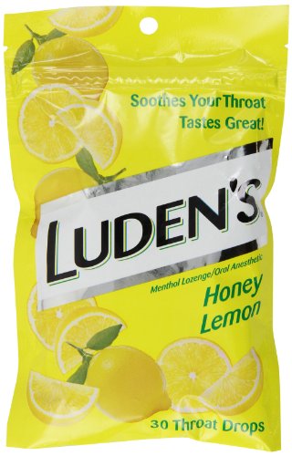 Gran degustación garganta gotas de Luden, miel limón, 30-cuenta