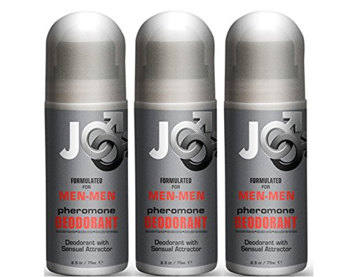 Sistema Jo Pheromone Sensual Roll on desodorante para hombres - hombres: tamaño de 2.5 Oz (paquete de 3)