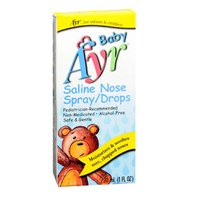 Nariz salina Spray gotas del bebé Ayr - 1 fl oz