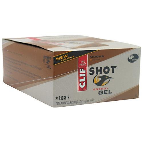 Clif Shot Gel Mocha, 1,2 oz paquete, 24-cuenta