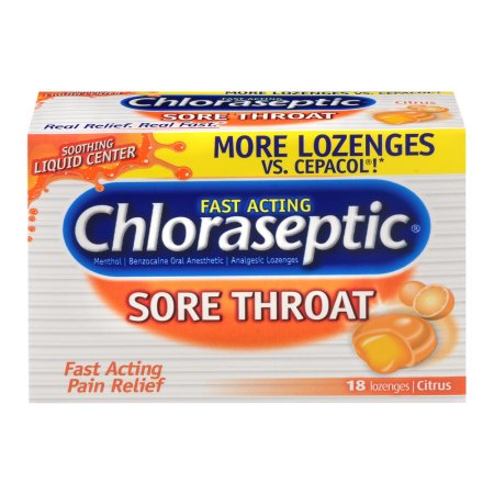 Chloraseptic Citrus Dolor de pastillas para la garganta la cuenta 18