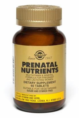 Solgar nutrientes prenatales comprimidos, cuenta 240, 240 cuenta