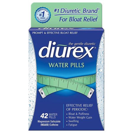 Pastillas diurética de agua, 42 Conde, buque de EE.UU., marca DIUREX
