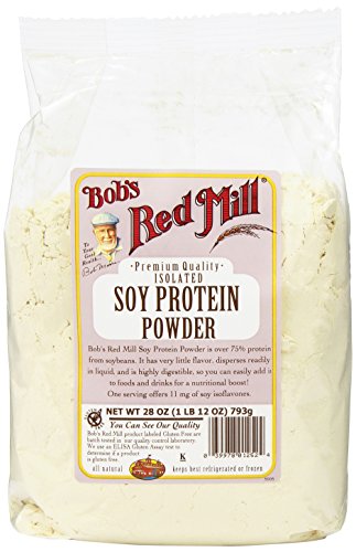 Molino rojo Gluten libre soja proteína en polvo de Bob, 28 onzas (paquete de 4)