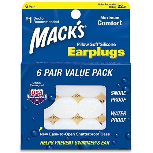 Macks Pillow suave silicona tapones Value Pack, cuenta 6