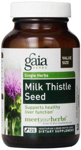 Hierbas de Gaia leche Thistle Seed líquido Fito-cápsulas, 120 cuenta